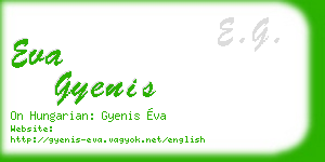 eva gyenis business card
