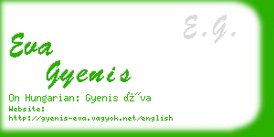 eva gyenis business card